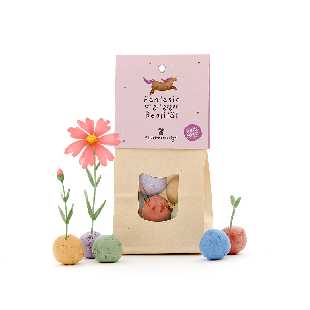 Fantasie ist gut - Bunte Blumenmurmeln