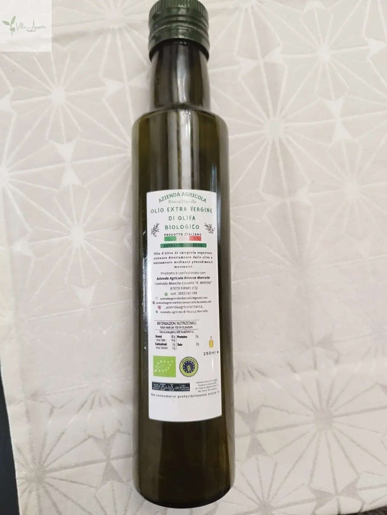 Bio Olivenöl Extra Vergine di Ritacca in der Flasche