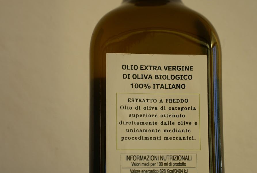 Bio Olivenöl Extra Vergine di Ritacca in der Flasche